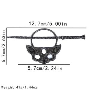 Pasador de Pelo Vintage con Diseño Intrincado de Polilla, Estilo Punk, Aleación, 12.7cm, Accesorios Místicos para el Cabello - Product Image 6