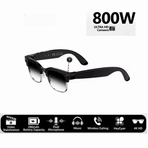 <span class=keywords><strong>Lunettes</strong></span> Intelligentes W630 avec Caméra HD 4K, Batterie 290 mAh, Anti-Lumière Bleue, Caméra Anti-Tremblement 800W, Double Micro et Réduction de Bruit IA - Product Image 1