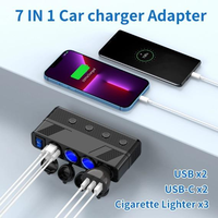 WH Nouvelle prise allume-cigare 12V avec chargeur de voiture PD+QC, prise d'alimentation pour téléphone, compatible camion et camping-car, tension 12-24V