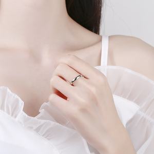 Оптовая продажа, однотонные ювелирные изделия из 925 стерлингового серебра, парное кольцо для свадебных украшений, простое кольцо для мужчин - Product Image 5