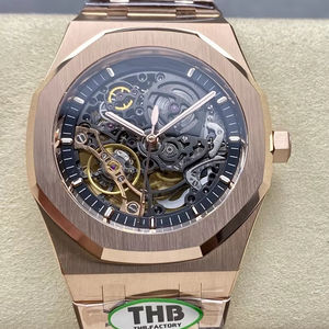 Nuevo reloj mecánico de alta calidad resistente al agua 41mm THB fábrica 3132 movimiento 15407 reloj esqueleto de oro rosa luminoso - Product Image 1