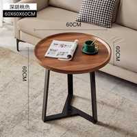Table basse en bois massif de style moderne et luxueux, avec structure en acier, compacte, pour chambre à coucher, salle à manger, salon, meubles de maison J N