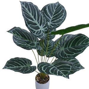 Plante artificielle Greenway à feuilles de queue de phénix, 30cm-100cm, en pot, décoration intérieure, style nordique, velours vert - Product Image 1