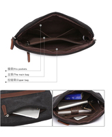 Langsung dari pabrik kustom pria multi-fungsi dompet panjang tas tangan dengan kompartemen koin & saku ponsel
