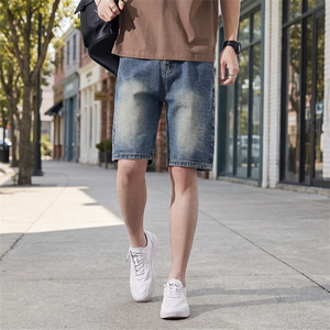 Shorts de Mezclilla Tejidos para Hombre, Diseño Nuevo, Verano, Vintage, Sexy, Casual, Transpirables, Cintura Media, Rectos, Alta Calidad, Venta al Por Mayor - Product Image 2
