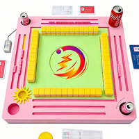 Table de jeu moderne de luxe flottante en EVA personnalisée, plateau de mahjong multicolore étanche avec porte-gobelets intégrés pour hôtels et clubs (ODM)