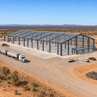 Bâtiment en structure acier pour atelier, entrepôt et bureau, équipé de panneaux PIR de qualité 350 AS/NZS, prêt pour l'énergie solaire
