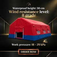 Carpa Inflable de Camuflaje Gigante, de Instalación Rápida, Estructura de Aire Resistente, para Rescate de Emergencia, 100m2 de Superficie