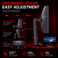 Moniteur de jeu incurvé 34 pouces, écran ultra-large, 165 Hz, écran PC, résolution 4K, moniteur PC pour jeux de course et bureau de trading