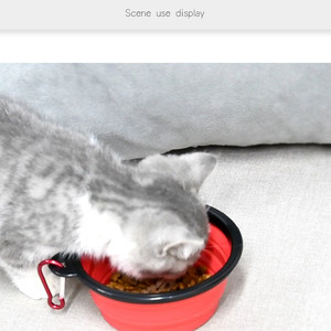 Mangkuk Makanan dan Air Lipat Portabel untuk Hewan Peliharaan, Mangkuk Perjalanan untuk Kucing Anjing, Mangkuk Hewan Peliharaan untuk Luar Ruangan - Product Image 5