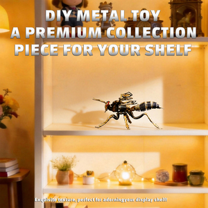 Rompecabezas Metálico 3D de Colibrí - Elegante Arte de Insectos para Adultos, Escultura de Escritorio Única y Kit de Construcción para Aliviar el Estrés - Product Image 6