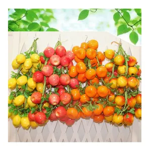 2*20" Onion Garlic Vegetables Strings Artificial Fruit String Corn Chili Mango Lemon Artificial Hanging String Fruit for Shop