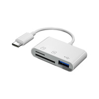 Adaptateur Lecteur de Cartes SD/TF USB C 3-en-1 de Haute Qualité Neuf avec Sortie AC Type-C OTG