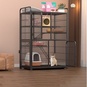Kandang kucing dalam ruangan mewah kualitas tinggi kandang untuk anjing kandang logam super besar 4 lapisan rumah kucing - Product Image 2