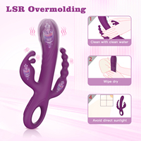 Vibrateur Lapin en Silicone pour Femme avec Plug Anal, Jouet Sexuel pour Adultes, Vente en Gros, pour Dildo, Masseur, Masturbateur