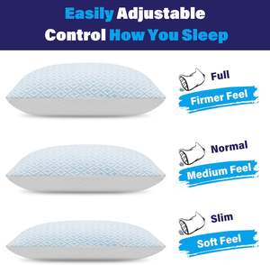 Versnipperde Kussens Van Traagschuim, Koelbedkussens Om Te Slapen, Wasbaar Afneembaar Hypoallergeen Kussen - Product Image 4