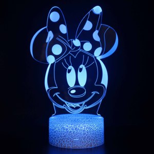 Bán hàng nóng sáng tạo 3D ánh sáng ban đêm <span class=keywords><strong>Mickey</strong></span> <span class=keywords><strong>Mouse</strong></span> <span class=keywords><strong>Mickey</strong></span> & <span class=keywords><strong>Minnie</strong></span> loạt Illusion Acrylic Đèn bàn - Product Image 1