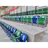 Sièges de stade fixes résistants aux UV, chaises de tribune en plastique imperméables, couleur personnalisée, sièges de tribune pour lieux sportifs intérieurs et extérieurs