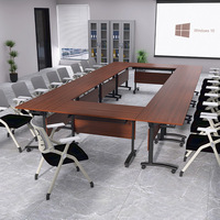 Table de formation pliante mobile pour conférences, bureau combiné pour formation de groupe, mobilier de classe et de bureau en acier