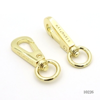 Qualité de luxe solide Snap Gate porte-clés en métal mousqueton gravé Logo fermoir pour sac matériel porte-clés accessoires