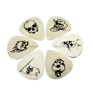 0,3 MM-0,4 MM logotipo personalizado de impresión de seda venta caliente suave de acero inoxidable guitarra púa a - Product Image 2