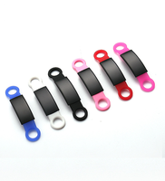 Qbellpet – Étiquettes d'identification silencieuses en silicone et métal pour animaux de compagnie, à graver, pour collier de chien, en acier inoxydable, personnalisables, à glisser, pour chats