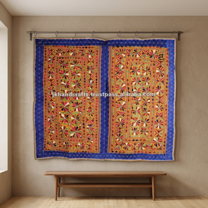 Banjara Rare Mirror Kutch Indian Wall Hanging <b>Tapestry</b> - Product Image 2