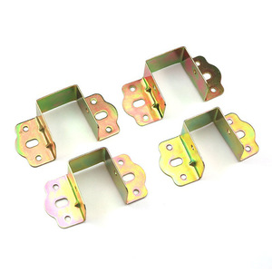 Support de lit en forme de U pour charnière de meuble, en acier laminé à froid de 2,5 mm, montage en surface, design industriel pour support de cadre de lit - Product Image 1