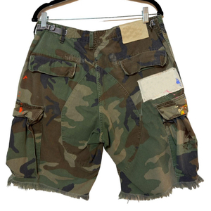 Pantaloncini Cargo in Denim Camouflage Strappati con Stampa All-Over e Tasche Funzionali Personalizzati dal Produttore per <span class=keywords><strong>Uomo</strong></span> - Product Image 4