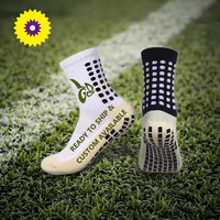 Personnalisé Confortable Antidérapant et Glissant Football Football Sports Personnalisé Calcetas Medias Antideslizantes Futbol Grip Soccer Chaussettes Hommes