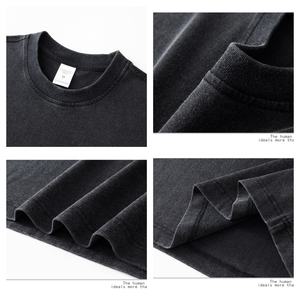 <strong>Clothing</strong> Manufacturer 250gsm Breathable Oversized TShirt Quick Dry Custom Screen Print logo High Quality 100% Cotton Washed - Product Image 2