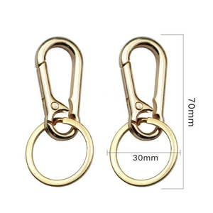 Mousqueton à ressort plat en métal en vrac, fermoir à clip, attache rapide, accessoire pour clé <span class=keywords><strong>de</strong></span> voiture, porte-clés, fabrication <span class=keywords><strong>de</strong></span> bijoux DIY - Product Image 2