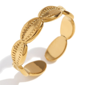 Bague ajustable en acier inoxydable plaqué or 18 carats, bijoux <span class=keywords><strong>de</strong></span> mode créatifs et personnalisés pour femmes, bagues tendance - Product Image 5