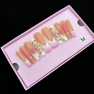 Arte 10 Uds Etiqueta Privada Prensa <span class=keywords><strong>en</strong></span> <span class=keywords><strong>uñas</strong></span> hermoso lujo hecho a mano <span class=keywords><strong>acrílico</strong></span> hecho a medida <span class=keywords><strong>uñas</strong></span> gruesas con <span class=keywords><strong>uñas</strong></span> artificiales de cristal - Product Image 6