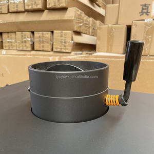 Chimenea de acero interior moderna Shimi, inserto de estufas de chimenea verticales para uso en sala de estar, Material de madera - Product Image 3