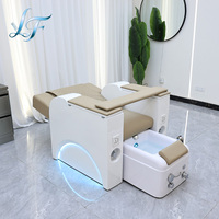 Chaise de pédicure électrique multifonctionnelle de luxe, réglable, avec massage, bain de pieds, lumières LED, pour salon de manucure