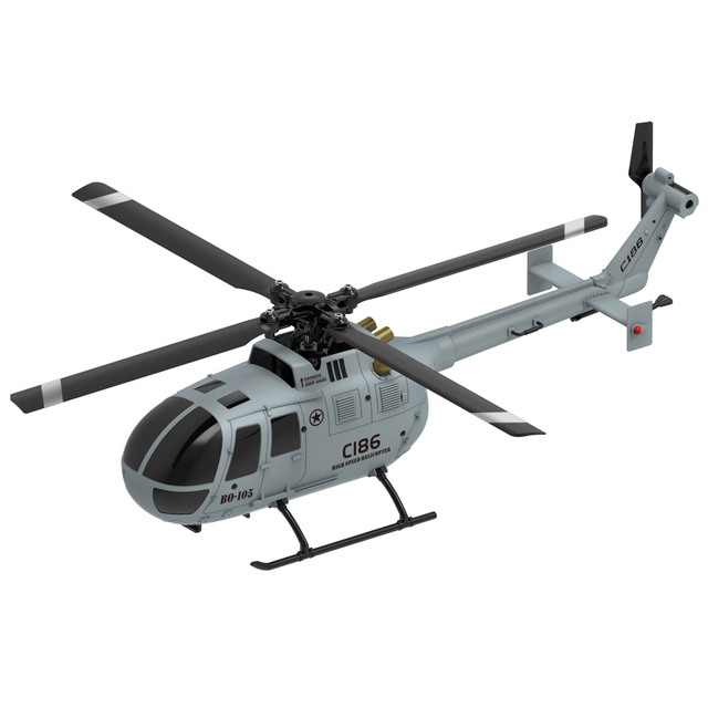 C186-A 2.4G RC Helicopter 4ch 6 Axis Electronic Air Pressure Altitude Hold Simulation Remote Control Hobby Toy RC Helicopter