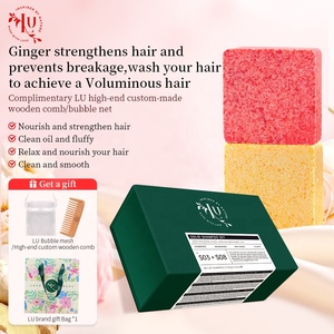 Savon Shampooing Solide Végétalien Portable Fait Main <span class=keywords><strong>LU</strong></span> au Gingembre, Nourrissant et Fortifiant, Anti-Chute, à Base de Plantes Naturelles pour Peaux Grasses - Product Image 2