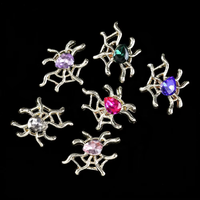 Paso Sico 10 pièces/sac Breloques 3D pour nail art en alliage métallique, mini-ours vintage, couleur or et argent, design adorable, pour accessoires d'ongles DIY