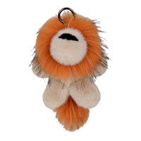Jouets en peluche mignons de dessins animés, porte-clés lion en fourrure moelleuse, peluches douces, breloques de sac promotionnelles