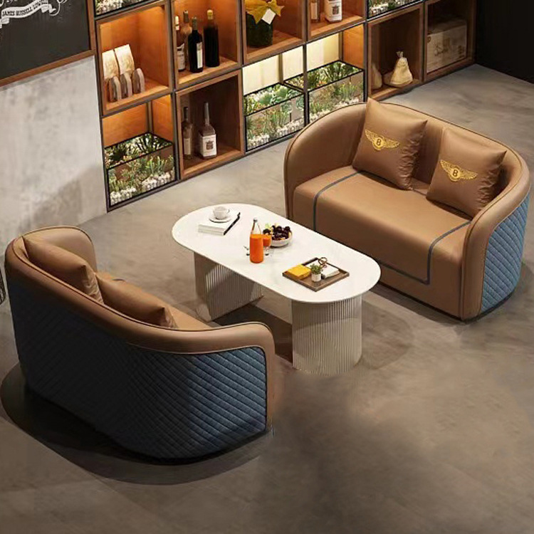 Mesa de centro para dos (marrón-gris)