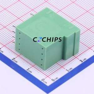 KF2EDGRH-3.5-2*4P Plug-in Terminal Block Bent Lead Through Hole,P=3.5mm Board-to-Board / Socket - Closed 2x4P 3.5mm Green - Product Image 1