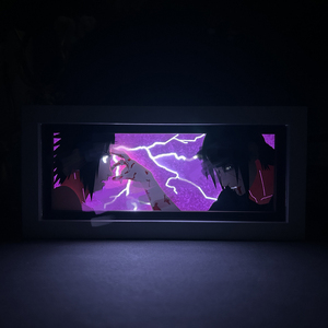 Caja de Luz 3D de Papel Recortado de <span class=keywords><strong>Anime</strong></span> Japonés, Marco de Caja de Sombras de Manga con Luces Led, Lámpara de Noche para Escritorio de Dormitorio, Regalos de Cumpleaños - Product Image 3