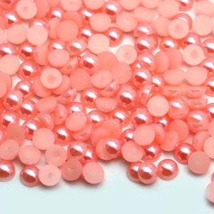 Wholesale 2mm 3mm 4mm 5mm 6mm 8mm 10mm 12mm Colorful <strong>Plastic</strong> Pearl Abs Flat Back Bean Pearl Half Round <strong>Beads</strong> Pearl for DIY - Product Image 5