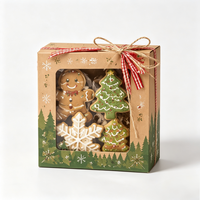 Boîte cadeau en papier personnalisée avec fenêtre pour chocolats, bonbons, cadeaux, promotion de marque au détail