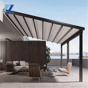Weleadalu Pare-soleil extérieur Pergola auvent aluminium rétractable auvent contrôle électrique terrasse couverture solaire - Product Image 1