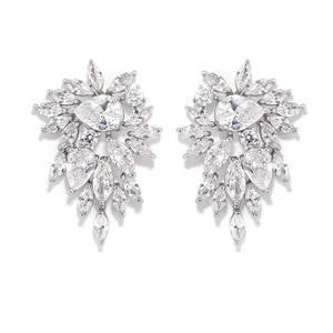 RAKOL EP2481 Luxury Cubic Zirconia Hypoallergenic Gold Jewelry <b>Crystal</b> <b>Earrings</b> - Product Image 1