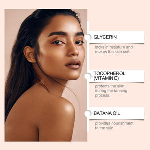 Premium Batana Oil Vitamin E Self Tanner No se necesita sol No graso Adecuado para todo tipo de piel Suero de bronceado - Product Image 2