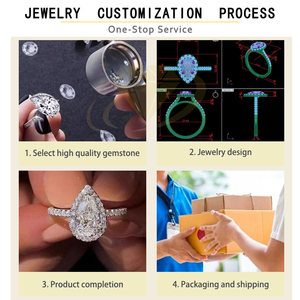 Vòng cắt hình bầu dục cắt tim cắt 0.5ct 1CT 2 CT 3ct 5ct 10ct phòng thí nghiệm kim cương thực tế phòng thí nghiệm phát triển kim cương hpht cvd 100% vượt qua Kim Cương Tester - Product Image 5