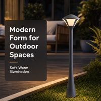 Lampe de jardin LED AC en gros, température de couleur réglable, design abstrait durable, résistante aux intempéries, pour pelouse, villa, patio